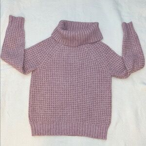 Women's Purple Turtleneck Sweater